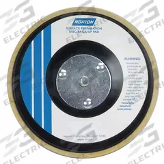NORTON Hook-and-Loop Disc Backup Pad: 4 1/2 in Dia x 1/2 in T, 5/8"-11 Internal-Thread, 5 PK (MPN 66261006948). Key specifications — Brand: NORTON; Tool Connection: 5/8"-11 Internal-Thread.