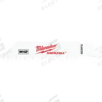 MILWAUKEE Reciprocating Saw Blade: 6 Teeth per Inch, 4 in Blade Lg, 0.05 in Blade Thick, 5 PK (MPN 49-00-5461). Key specifications — attr1109198: 6; attr1109200: Flexible for Curved Cuts; attr1109201: Tapered; attr1109209: MILWAUKEE.