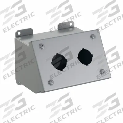 HAMMOND Push Button Consolet: 30mm, 2 Holes, Carbon Steel - Enclosures for 30mm Operators