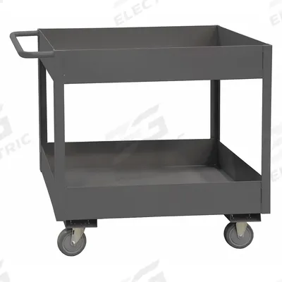 APPROVED VENDOR Utility Cart: 3,600 lb, 36 in L x 24 in W Shelf, 2 Shelves, Gray - Heavy-Duty General Purpose Utility Carts