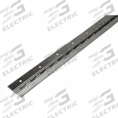 MONROE PMP Piano Hinge: Steel, 48 in Leaf Ht, 3 in Leaf Wd, Through Hole (MPN CB26030048GA). Key specifications — Material: Steel.