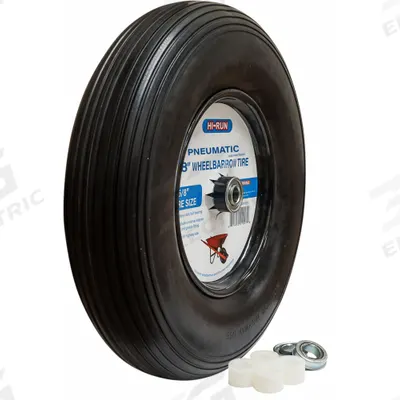 HI-RUN Tires and Wheels: 8 in dia Tire Size, Mfr Part # WB1001, Wheelbarrow Tire - Wheelbarrow Tires