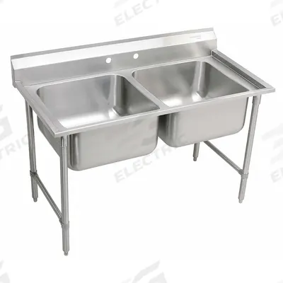 ELKAY Scullery Sink: 2 Bowls, 42 1/4 in Overall Ht, 47 1/4 in Overall Lg - Two-Bowl Freestanding Kitchen & Bar Sinks without Faucets