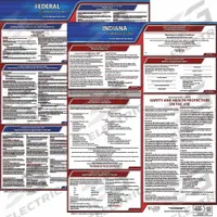 JJ KELLER Labor Law Poster: IN, English, Plastic, 20 in x 24 in, Federal and State Labor Law (MPN 100-IN-1). Key specifications — State/Province: IN; Language: English.