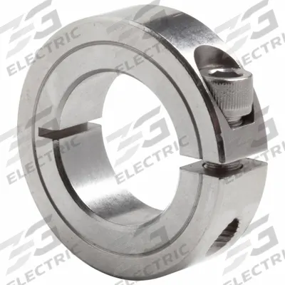 CLIMAX METAL PRODUCTS Shaft Collar: 1-Piece, Inch, Round, Clamp-On, 1 1/4 in Bore Dia - Stainless Steel Shaft Collars