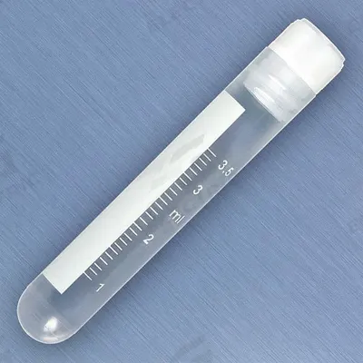 APPROVED VENDOR Cryogenic Vial: Cryogenic, Polypropylene, 4 mL, 12.5 mm Body Dia, Sterile - Plastic Cryogenic Vials
