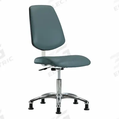 APPROVED VENDOR Cleanroom Chair: Vinyl, Armless, Ht Range 18 1/2 in to 23 3/4 in, 18 1/2 in Seat Wd - Vinyl Cleanroom Chairs