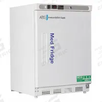 AMERICAN BIOTECH SUPPLY Lab Refrigerator: 4.6 cu ft, Undercounter, 2°C to 7°C, 24 1/2 in Overall Dp (MPN PH-ABT-HC-UCBI-0404). Key specifications — Door Opening Style: Right; Color: White; Alarm Type: Temperature; Manufacturer Part Number: PH-ABT-HC-UCBI-0404; Brand: AMERICAN BIOTECH SUPPLY; Product Type: Lab Refrigerator; Door Type: Swing Solid; Refrigerant Type: R-600a.