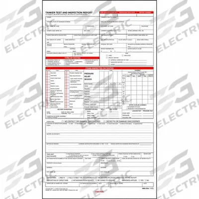 JJ KELLER Tanker Test/Inspection Report: Carbonless, Tanker Test and Inspection Report - All-Type Vehicle Inspection Forms
