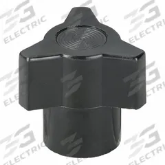 DAVIES Hand Knob: 3 Point, Thermoset, #8-32 Thread, 0.88 in Dia, Black (MPN 3022). Key specifications — attr1038303: DAVIES.