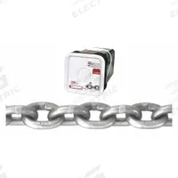 CAMPBELL Straight Chain: 3/8 in Chain Trade Size, 43 Chain Grade, Carbon Steel, Straight, Welded (MPN T0184616). Key specifications — Brand: CAMPBELL.