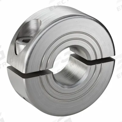 RULAND MANUFACTURING Shaft Collar: 2-Piece, Metric, Round, Clamp-On, 9 mm Bore Dia - Stainless Steel Shaft Collars