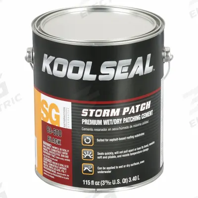 KOOL SEAL Roofing Sealant: Black, 1 gal - Roofing Sealers & Primers