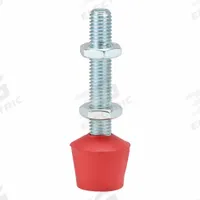 DE-STA-CO Flat Tip Spindle: Neoprene Tip, M10x1.5, 3 1/8 in Lg, 3 1/8 in Thread Lg (MPN 240208-M). Key specifications — Brand: DE-STA-CO; Material: Neoprene; Thread Size: M10x1.5; Includes: Jam Nuts; Compatible with Series: 210-UB; Spindle Construction: Neoprene Tip.