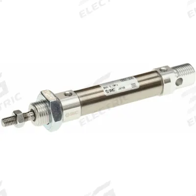 SMC Round Body Cylinder: 16 mm Bore, 50 mm Stroke, Non-Repairable, Stainless Steel - Double End Mount Cylinders