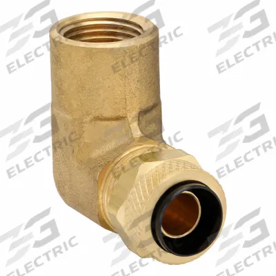PARKER Compression Fitting Adapter: 1/2 in OD x 3/8 in Pipe Fitting Size, Compression x FNPT - Creep-Resistant Self-Aligning Brass Compression Fittings