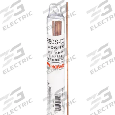 HOBART Welding Rod: Low-Alloy Steel, ER80S-D2, 3/32 in x 36 in - ER80S-D2 TIG Welding Rods