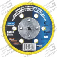 NORTON Low Profile Hook-and-Loop Disc Backup Pad: 6 in Dia x 1/2 in T, 5/16"-24 Threaded-Shank (MPN 63642506138). Key specifications — Brand: NORTON; Tool Connection: 5/16"-24 Threaded-Shank.