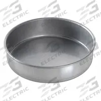 CHICAGO METALLIC Round Cake Pan: Round Cake Pan Pan, Aluminized Steel, Glazed, 6 in Overall Dia (MPN 46155). Key specifications — Bead Closure: Closed Bead; Coating: Glazed; Pan Style: Round Cake Pan; Perforation: Solid; Brand: CHICAGO METALLIC; Color: Silver; Material: Aluminized Steel; NSF Certified: No.