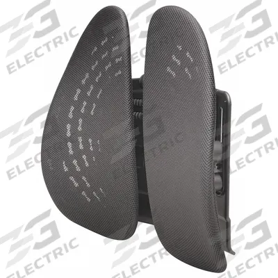 KENSINGTON Backrest: Nylon/Plastic/Steel, Black, 17 1/8 in Overall Lg, 5 5/8 in Overall Wd - Backrests