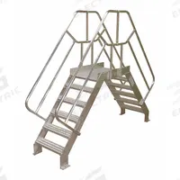 COTTERMAN Crossover Bridge: 3.3 ft Platform Ht, Aluminum, 500 lb Load Capacity, Serrated, 5 Steps (MPN 5SCA24A3C50P3). Key specifications — Brand: COTTERMAN; Color: Gray; Tread Type: Serrated.