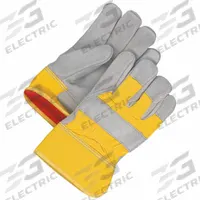 BDG Leather Gloves: Universal, Premium, Work Glove, Cowhide, Wing Thumb, Safety Cuff, Yellow, 1 PR (MPN 30-9-2007). Key specifications — Brand: BDG.