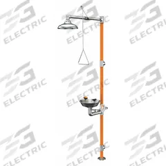 GUARDIAN EQUIPMENT Shower with Eyewash: Floor Mnt, Uncovered, Stainless Steel Bowl, Std Mounting (MPN G1996). Key specifications — Brand: GUARDIAN EQUIPMENT.