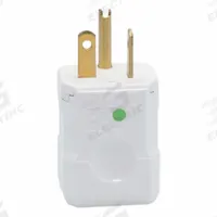 LEVITON Straight Blade Plug: Hospital Grade, 6-20P, 250V AC, 20 A, 2 Pole, 3 Blade, White (MPN 8456-V)