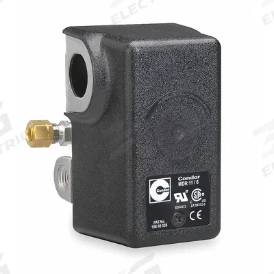 CONDOR USA, INC Pressure Switch: Std, 25 psi – 160 psi, (4) 1/4" FNPT - General Purpose Pressure Switches for Air & Water