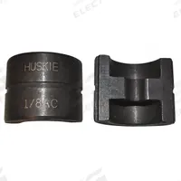 HUSKIE TOOLS Upper and Lower Crimping Die: 1/8 in Aluminum/Copper, 2 Sizes, 13D361/13D372, Wire Rope (MPN 18AC). Key specifications — attr511073: Copper and Aluminum Duplex Oval Sleeves; attr511072: Wire Rope; attr473934: HUSKIE TOOLS; attr511069: Blue; attr542116: 1/8 in Aluminum/Copper; attr511066: 13D361.