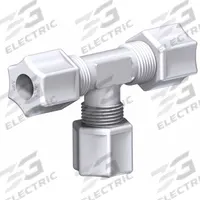 JACO Union Tee: 1/2 in OD x 1/2 in OD x 1/2 in OD Size, Polypropylene, 5 PK (MPN 70-8-P-PG-BLK). Key specifications — Standards: NSF 61 Listed; Brand: JACO.
