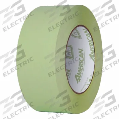 AMERICAN Masking Tape: GM, Green, 1 7/8 in Roll Wd, 60 yd Overall Roll Lg, 5.3 mil Thick - High-Performance Masking Tape