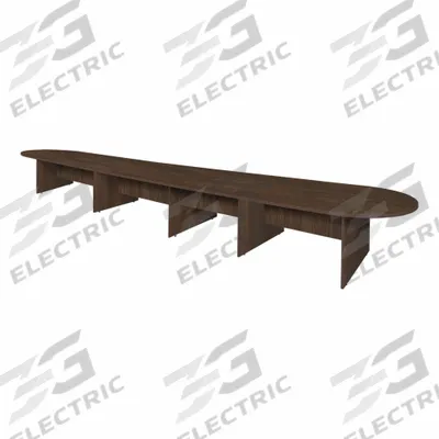 REGENCY Conference Table: Oval, Laminate/Melamine, Neo Walnut, 264 in Overall Lg - Oval Conference Tables