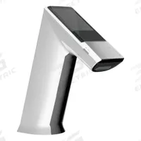 SLOAN Bathroom Sensor Faucet: BASYS, Cast Zinc, Chrome Finish, Single-Post, Solar, Back-Check Tee (MPN EFX275.000.0000). Key specifications — Brand: SLOAN; Includes: (4) AA Alkaline Battery; Series: BASYS.