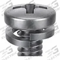 SEMS Screw: Split Lock, #8-32 Thread Size, 1/2 in Lg, Stainless Steel, Passivated, Pan, 25 PK (MPN 1-PPL-8C-50). Key specifications — Drive Size: #2.
