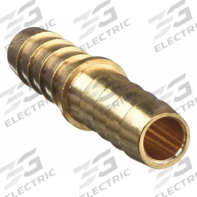 SPEEDAIRE Barbed Hose Mender: For 5/16 in Hose I.D., Hose Barb x Hose Barb, Male x Male - Brass Multipurpose (Air, Water, Chemical) Rigid Barbed Hose Menders