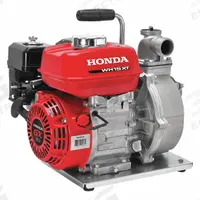 HONDA Engine Driven Pump: 4 hp, 1 1/2 in MNPT, 2 1/2 in MNPT, 98 gpm Flow Rate @ 20 Ft. of Head (MPN WH15). Key specifications — Volute Material: Cast Iron; Ignition Type: Recoil-Start; Brand: HONDA; Kit Components: Hose Clamps and Strainer.