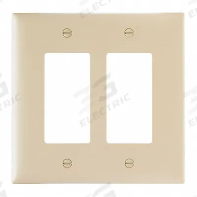 LEGRAND Wall Plate: Decorator-Rocker, 2 Gang, Brown - General Purpose Wall Plates