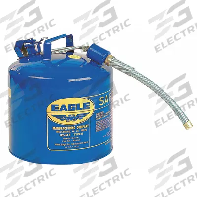 EAGLE Type II Safety Can: For Use With Kerosene, 5 gal Capacity, Includes 7/8 in OD Hose - Kerosene Safety Cans