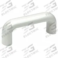 ELESA Pull Handle: Threaded Holes, Plastic, White, M8 Screw Size, 0.87 in, 10.94 in Grip Lg (MPN M.843/320-SST-M8 CLEAN). Key specifications — Brand: ELESA; Projection Type: Non-Recessed; Material: Technopolymer; Finish: Glossy; Color: White; Folding Type: Fixed; Mounting Type: Threaded Holes; Screw Size: M8.