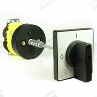 GIOVENZANA Switch: 63 A Current Rating, 600V AC (MPN A-101950G). Key specifications — Phase: Three; Features: Locking Ports; Manufacturer Part Number: A-101950G; Includes: 100mm Extension Shaft; Brand: GIOVENZANA; Mounting Style: Rear Panel.