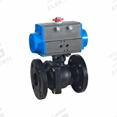 BONOMI Pneumatically Actuated Two-Way Ball Valve: 2 1/2 in Size, Carbon Steel - Carbon Steel Pneumatically-Actuated Ball Valves