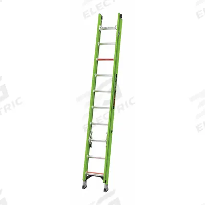 LITTLE GIANT Extension Ladder: 20 ft Ladder Size, Fiberglass, 375 lb Load Capacity - Non-Conductive Fiberglass Extension Ladders