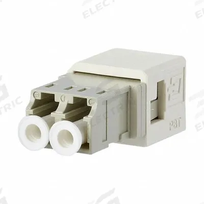 METZ CONNECT Fiber Optic Adapter Insert: Plastic, Fiber Optic, 2 Ports - Voice & Data Housings, Panels & Connector Components