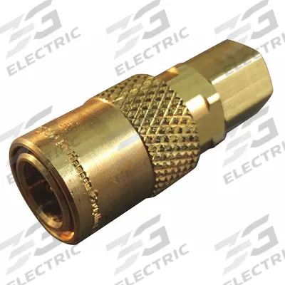 HANSEN Hydraulic Quick Connect Hose Coupling: 1/4 in Coupling Size, Brass - FLO-TEMP Series Hydraulic Quick-Connect Coupling Bodies