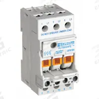 MERSEN Fuse Block: Finger-Safe, 3 Pole, 600 V AC, DIN Rail Mounting, Screw Termination (MPN USFM10MI). Key specifications — Brand: MERSEN.