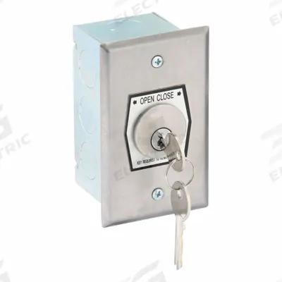 AMERICAN GARAGE DOOR SUPPLY Keyswitch: Open-Close, Momentary Contacts, Indoor - Keyed Garage Door Opener Stations
