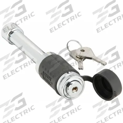REESE Receiver Lock: Dogbone, Silver, (2) Keys - Receiver Locks