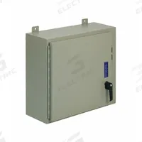 WIEGMANN Disconnect Enclosure: NEMA 12/13, Powder-Coated Steel, 20 in x 21 in x 8 in, Handle (MPN SDN12202108PL). Key specifications — Brand: WIEGMANN; Closure Method: Handle.