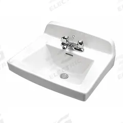 GERBER Bathroom Sink: Monticello II, White, Vitreous China, 20 1/2 in Overall Lg, 13 in Overall Ht (MPN G0012654). Key specifications — Series: Monticello II; Includes: Back Splash, One Piece Wall Hanger, Two Integral Self-Draining Soap Dishes, Back Overflow; Color: White; Brand: GERBER; Sink Type: Bathroom; Material: Vitreous China; Sink Material: Ceramic.
